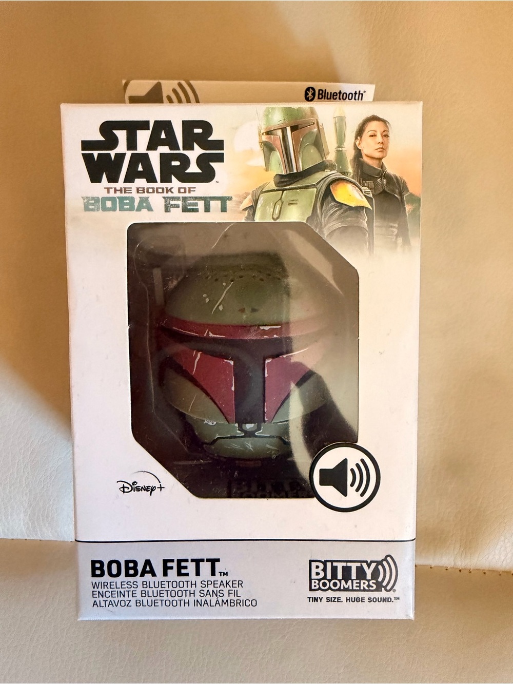 Bitty Boomers Star Wars Boba Fett Bluetooth Speaker - Green & Red Helmet- NIP